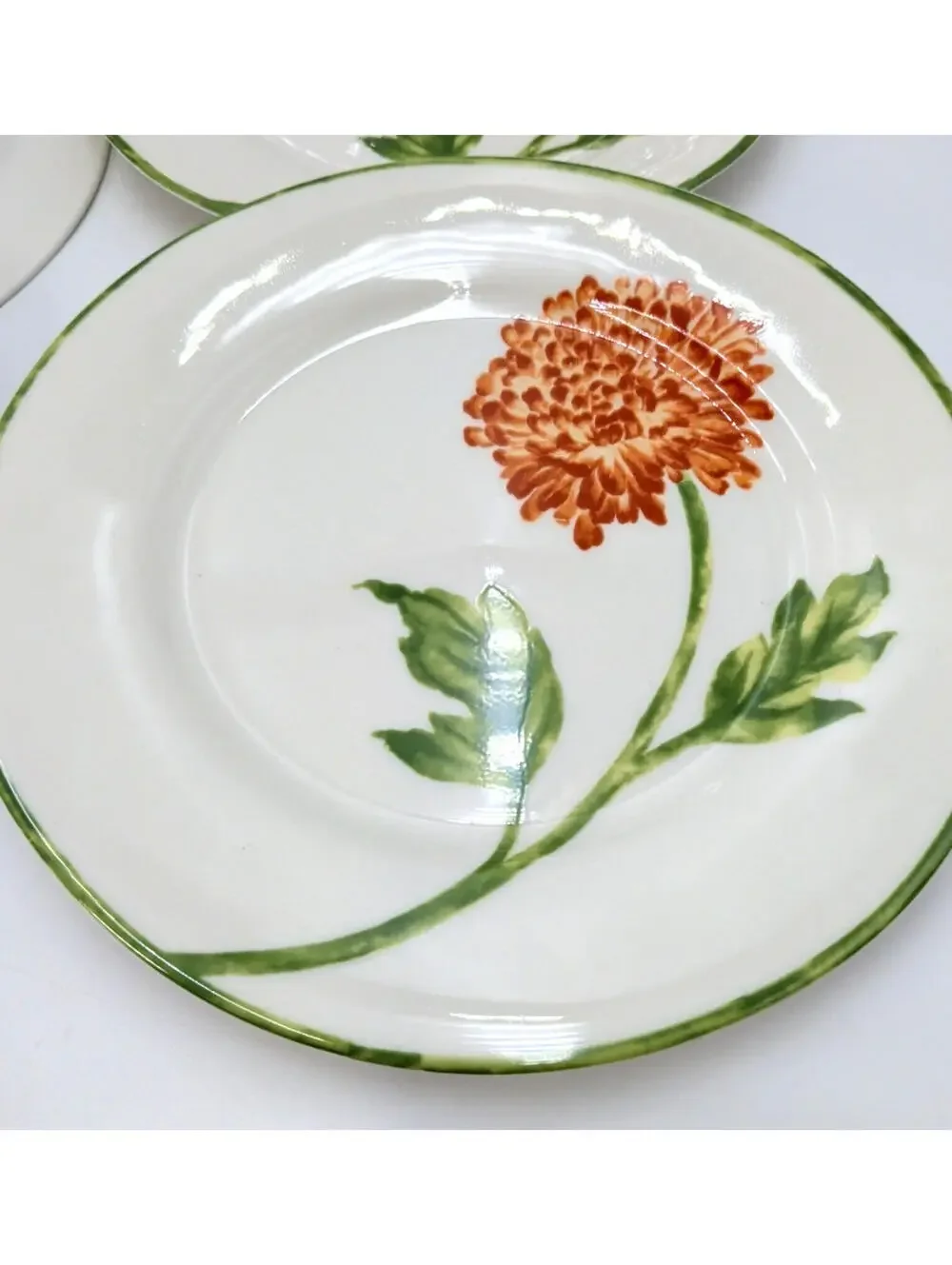 Pier 1 Imports Fall Floral Chrysanthemums SALAD PLATES 7 3/4